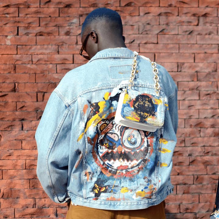 Jaqueta jeans vintage ANGELIC por atacado de ZED Paris