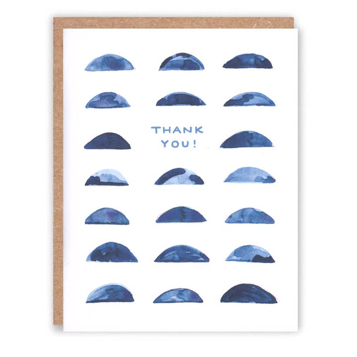 Thank You Blue Hills Card for wholesale by Sarah Landwehr