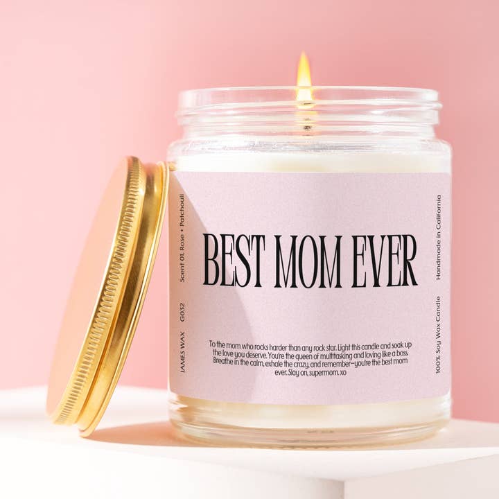 James Wax - Wholesale Jar/Filled Candle - Mother’s Day Mom Best Mom Ever Candle Mother’s Day G0320