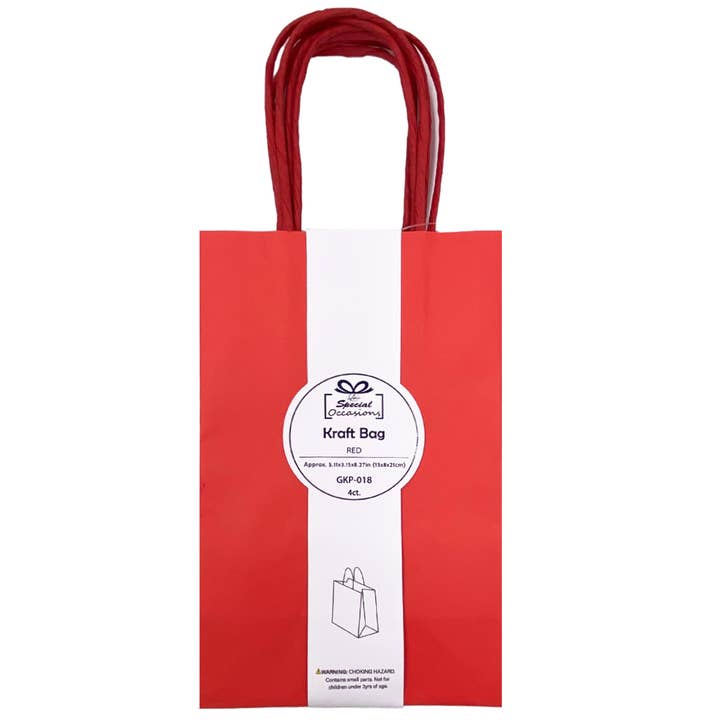 Angels Craft - Wholesale Gift Bag - Medium Kraft Bag, 3ct (Available in 5 color options)5