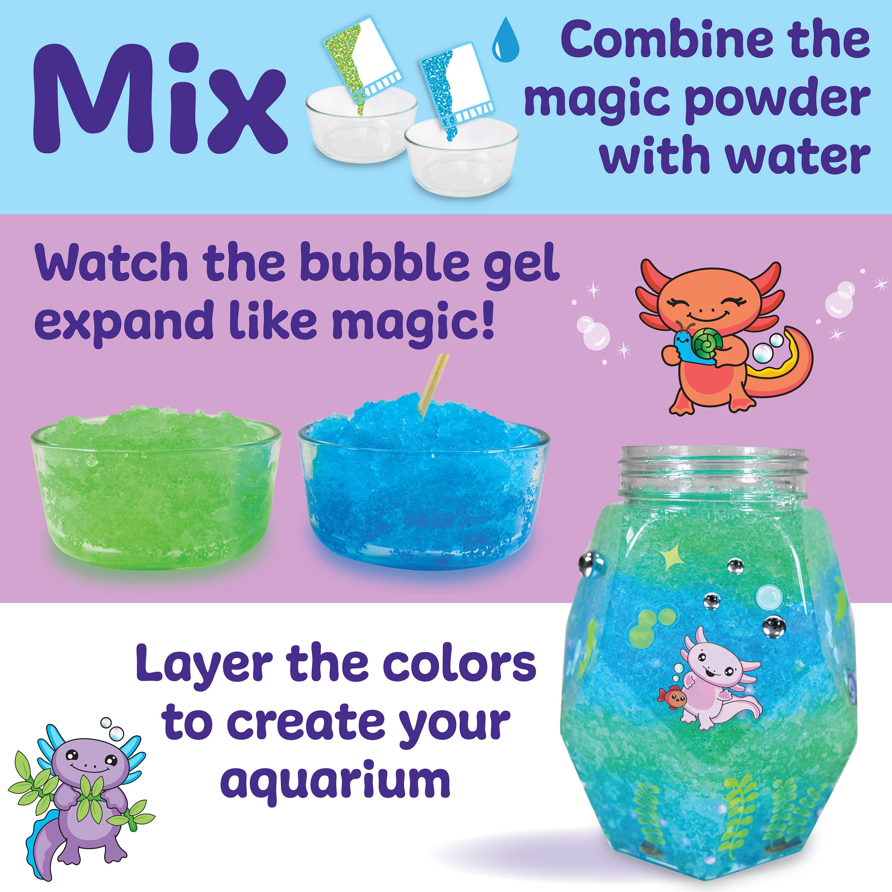 Faber-Castell / Creativity for Kids - Wholesale DIY Craft Kit - Kids - Make an Axolotl Glowing Aquarium Craft for Kids6
