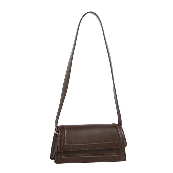 Handbag Factory Corp - Wholesale Shoulder Bag - Women's - Structured Layer Flap Shoulder Bag1