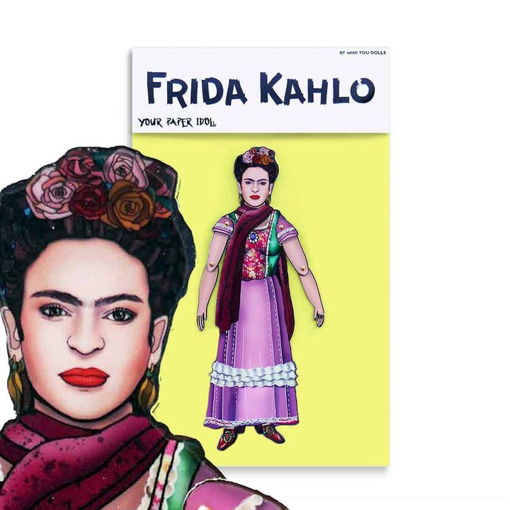 Aimant mobile pour réfrigérateur Frida Kahlo | Celebrity Paper Doll | Art mexicain pour la vente par THE PAPER IDOLL