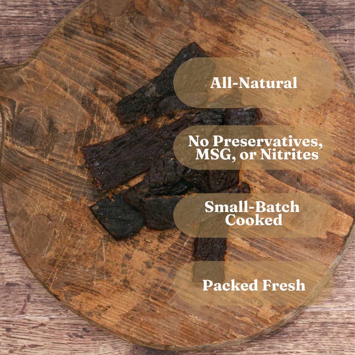 Mahogany Smoked Meats - Wholesale Jerky - Sweet N' Spicy Brisket Jerky - All-Natural, 4oz5