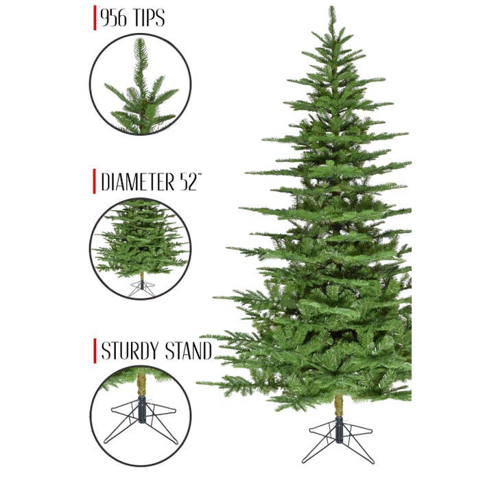 Perfect Holiday - Wholesale Artificial Christmas Tree - Unlit Green Aspen Fir Narrow Thin Wide Christmas Tree