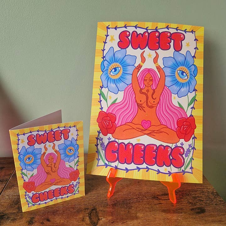 Pink Tigra - Wholesale Art Print - Sweet Cheeks Colourful Nude Art Print | A4 & A33