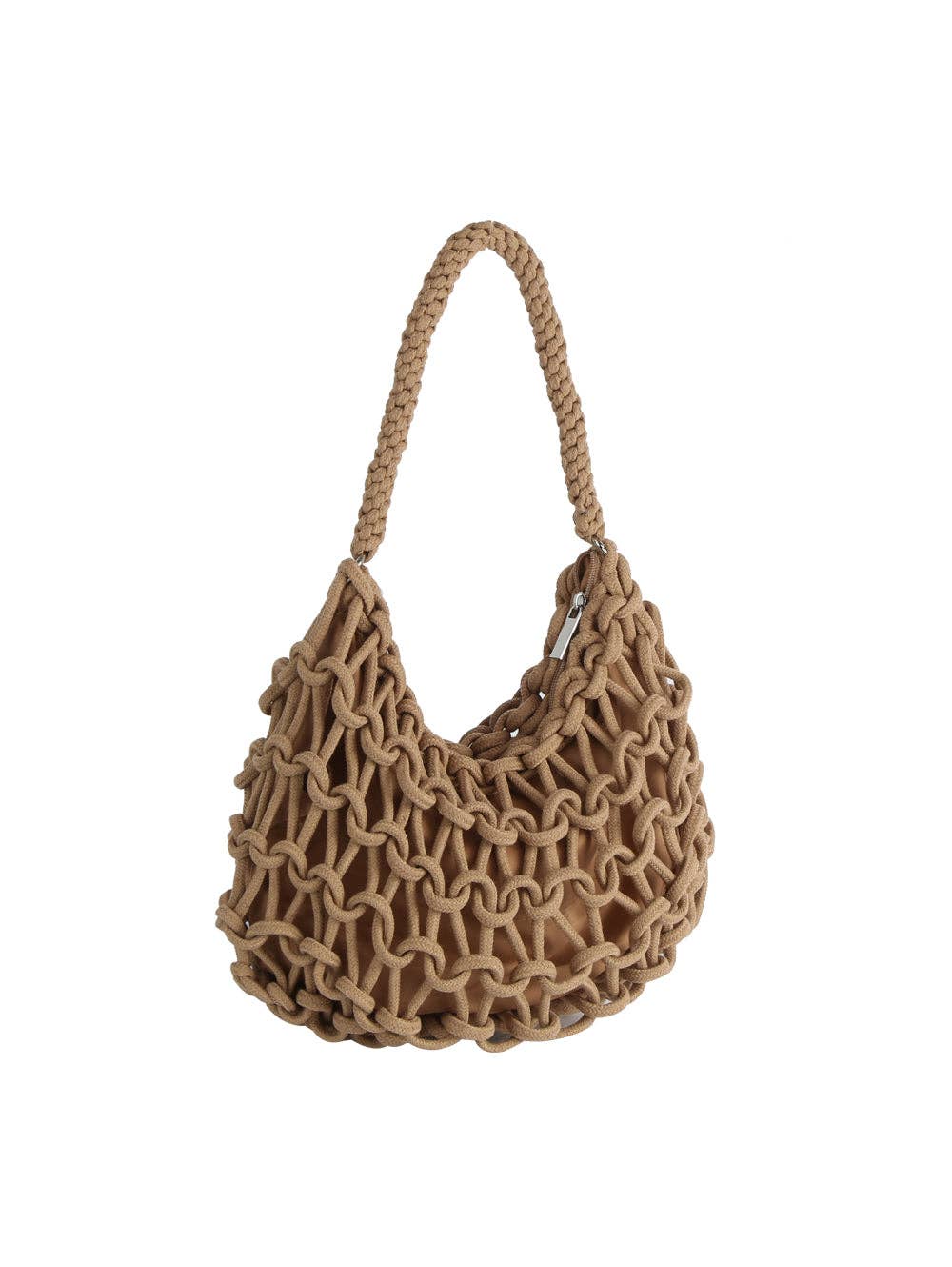 Handbag Factory Corp – Engroshandel Skuldertaske – til kvinder – Macramé skuldertaske med knuder