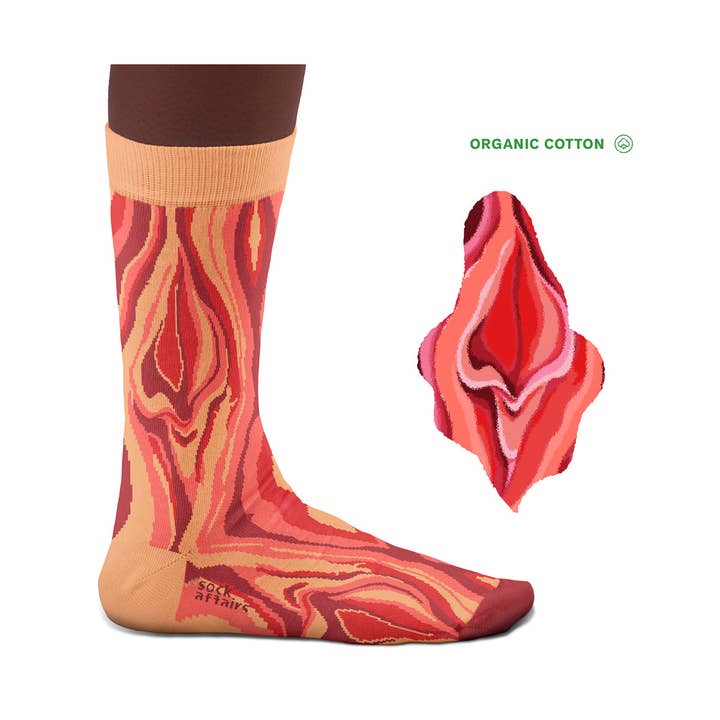 Strumpor med vulvamotiv för wholesale av Sock Affairs