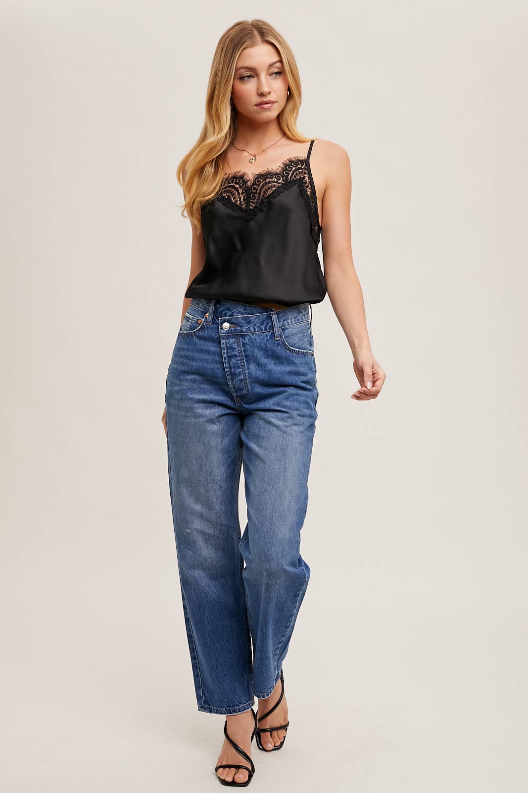 Bluivy - Wholesale Jeans - Women's - DENIM ASYMMETRICAL WAIST STRAIGHT LEG JEANS13