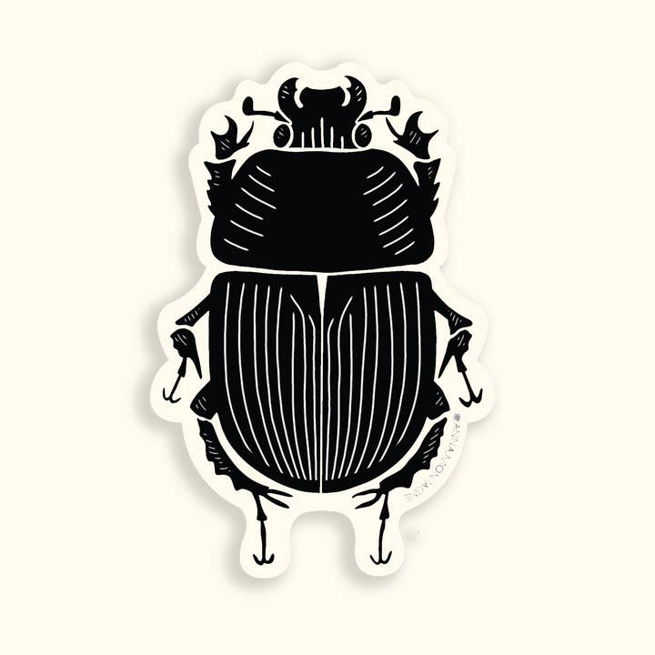 BEETLE STICKER for wholesale by Anna Montagne Studio