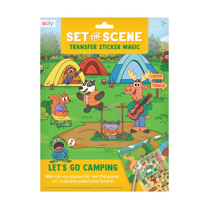 Set The Scene Transfer Stickers Magic - Let's Go Camping for wholesale by OOLY