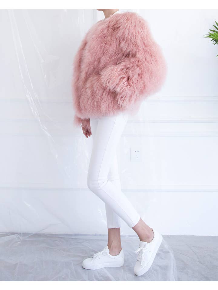 Pellobello - Wholesale Jacket - Women's - Shearling Jacket Strawberry Cream