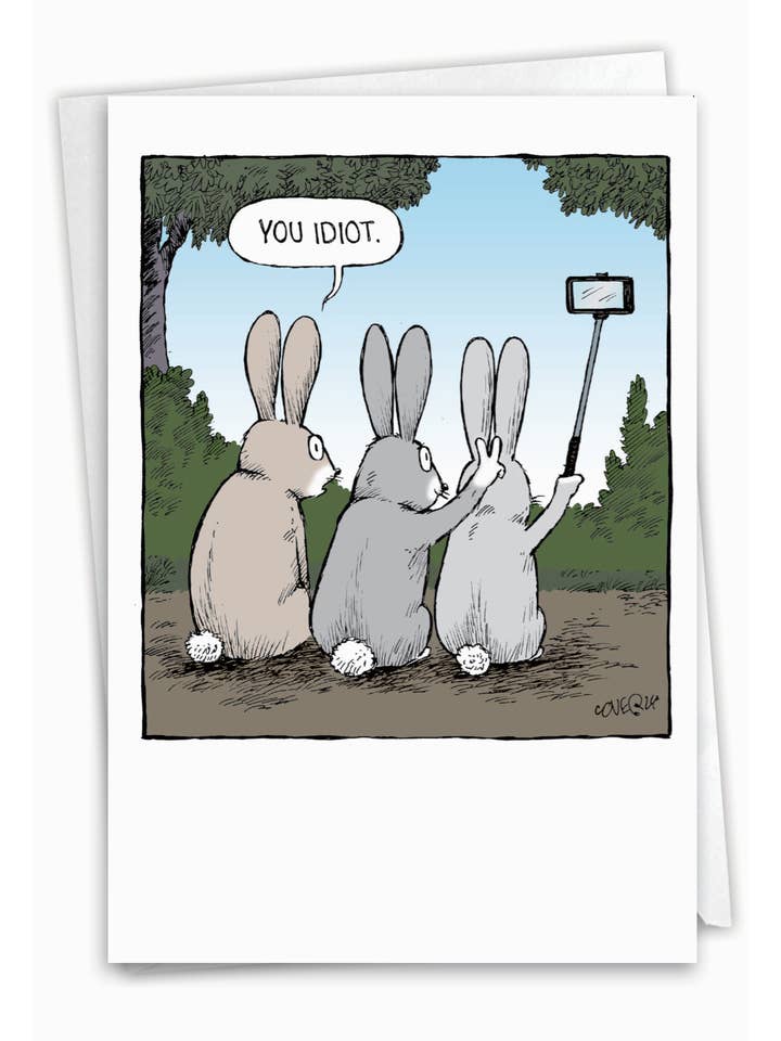 Födelsedagskort - Bunny Selfies för wholesale av NobleWorks