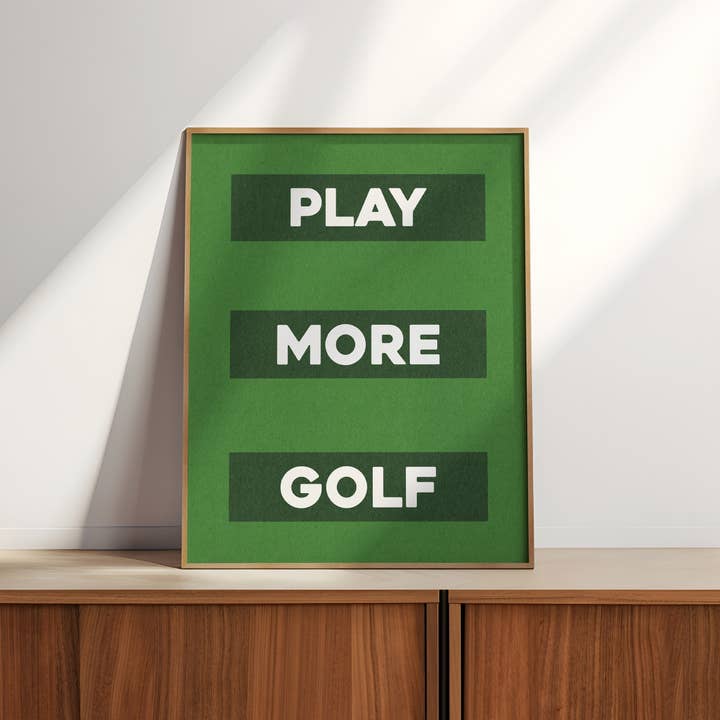 Play More Golf Art Poster Print for wholesale by Tejas Country Club