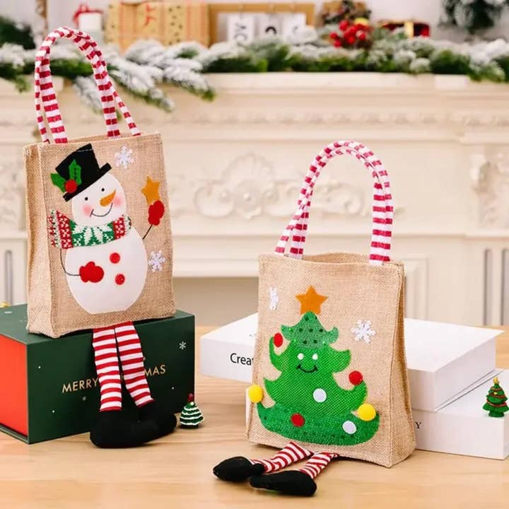 Santa Snowman Gift Bag for Christmas Wrapping & Décor for wholesale by Loogai