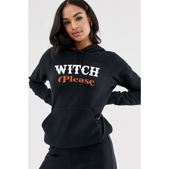 SUDADERA CON CAPUCHA MUJER WITCH PLEASE GRAPHIC para venta al por mayor de Polar bee