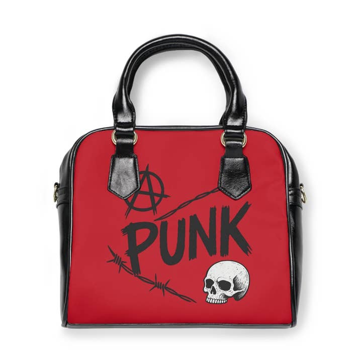 Den røde punk-håndtaske engros for engroshandel hos The Rock Collective