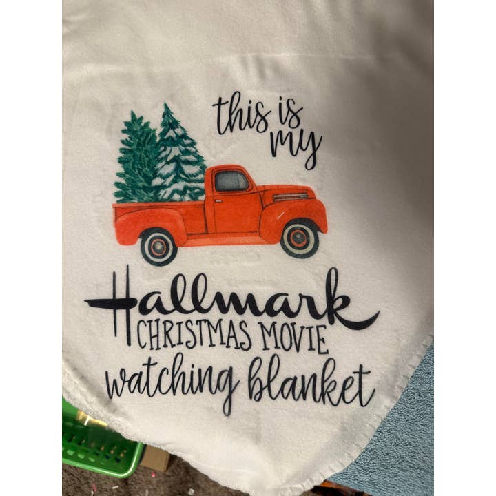 This is my Hallmark Christmas Movie Blanket for wholesale by Haverty Kreations