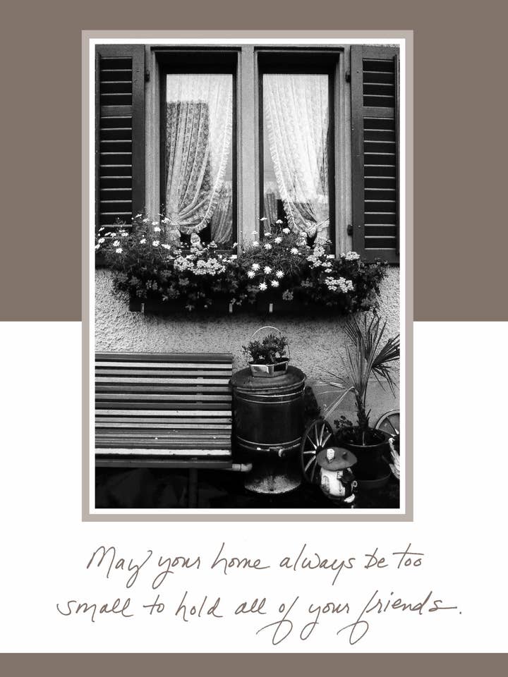 Moge je huis altijd te klein zijn - Housewarming-kaart voor wholesale door Bonair Daydreams