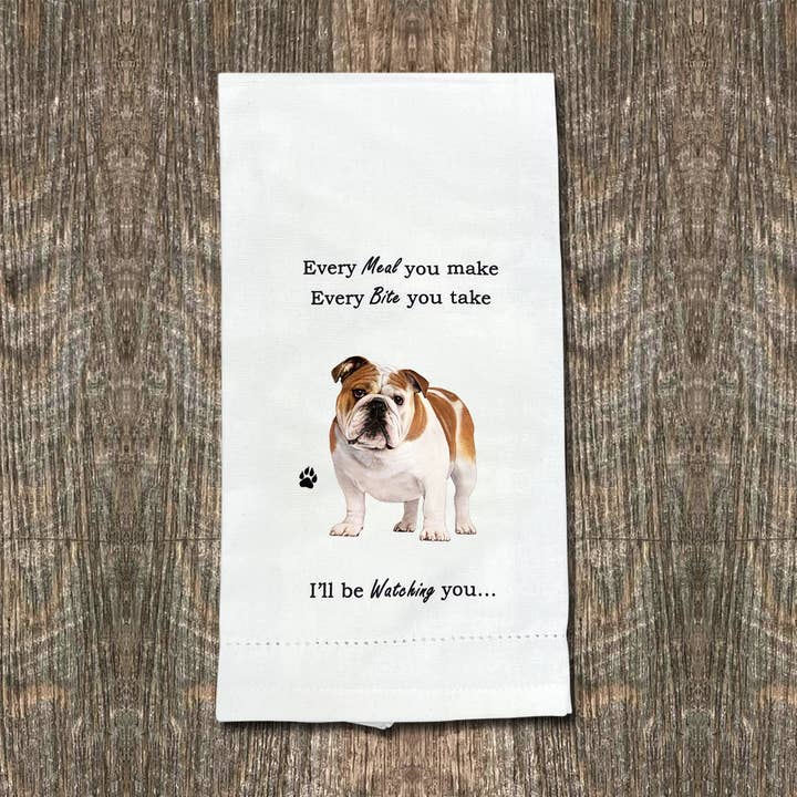 E&S Pets - Wholesale Tea Towel - Bulldog Kitchen Towel4