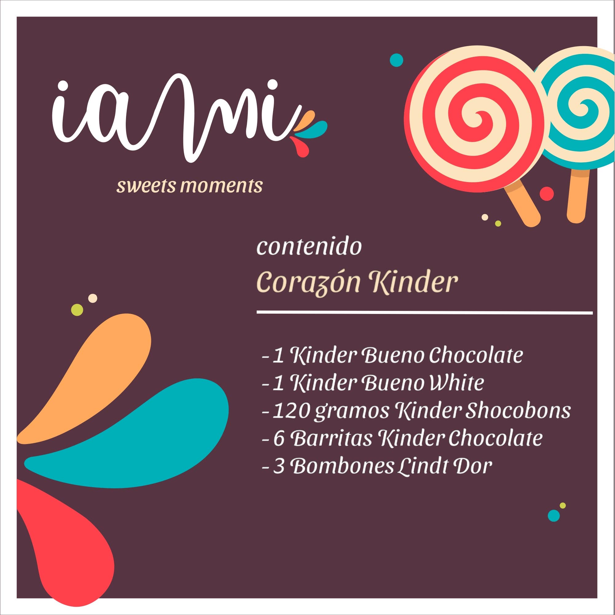 IAMI – Großhandel Schokoladenschachtel – Kinder Schokoladenherz mit Shochobons und Kinder Bueno6