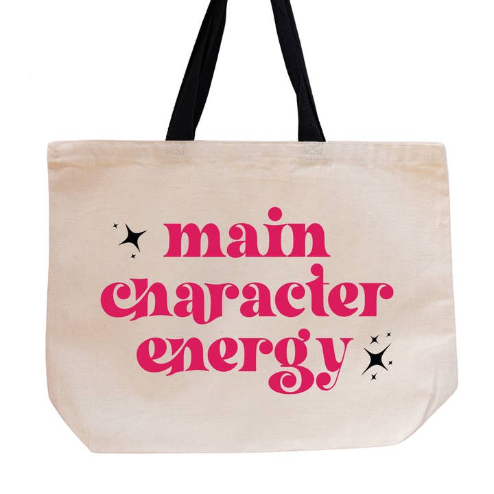 Tote: Energia de Protagonista — Mala Fofa para Mulheres Amantes de Livros por atacado de SHEWOLF Designs