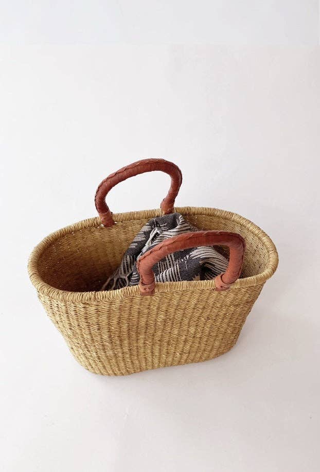 The African Home Goods - Wholesale Basket - African Basket | Oval Bolga Ghana Basket Dye Free5