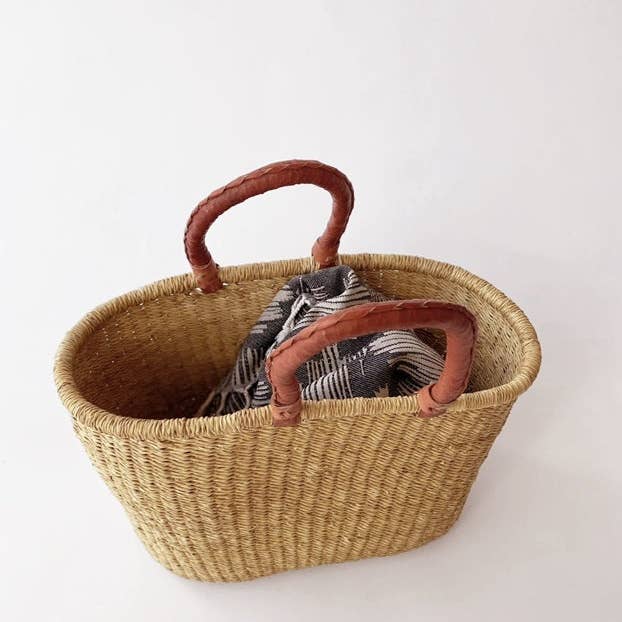 The African Home Goods - Wholesale Basket - African Basket | Oval Bolga Ghana Basket Dye Free5