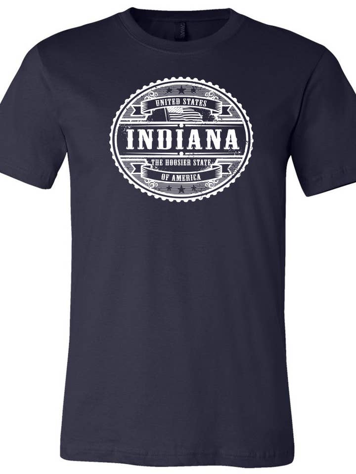 Indiana Navy Short Sleeve T-Shirt for wholesale by Threads