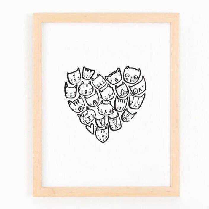 Cat Lady Print for wholesale by Black Lamb Studio