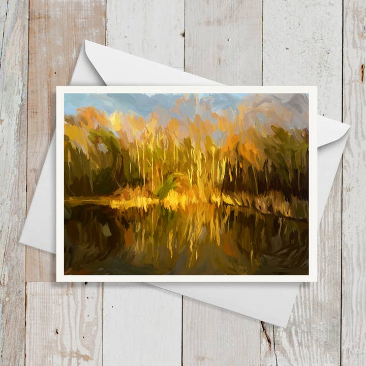 Golden Hour Note Card Single for wholesale by Russell Brandwein