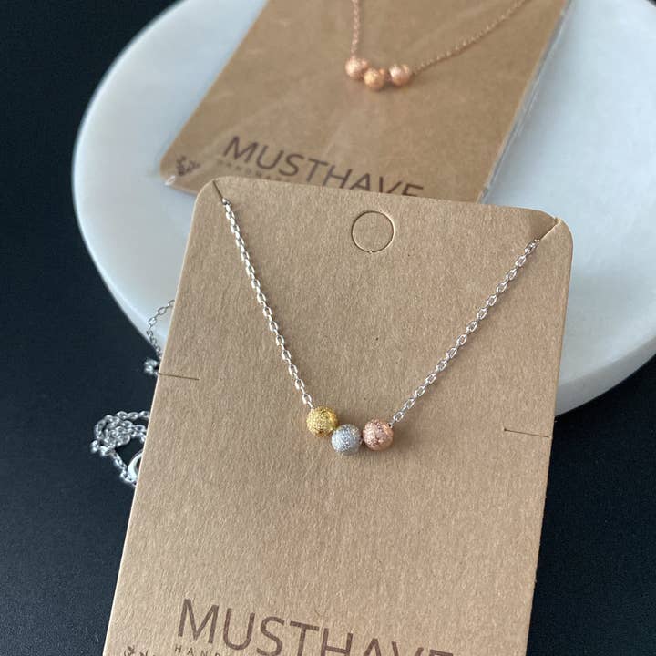 Triple Ball Cluster Necklace for wholesale by musthavemustget