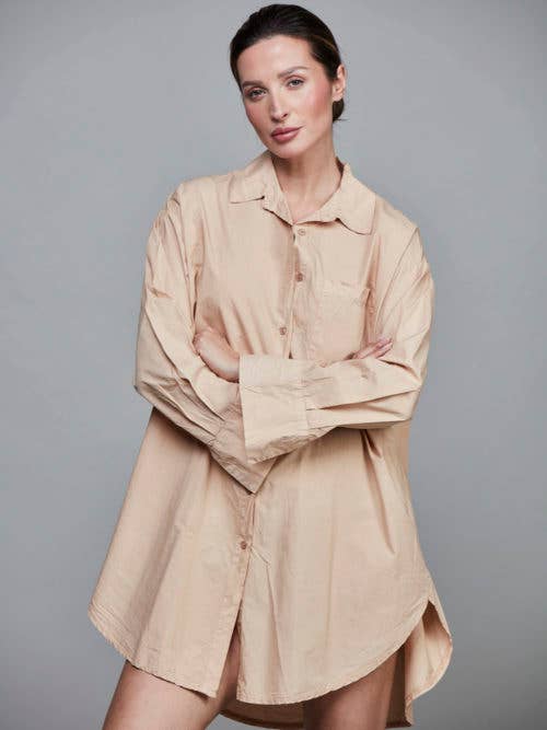 SixtyDays - Vendita all'ingrosso Camicia button down - Donna - Camicia boyfriend oversize in cotone - 40 colori15