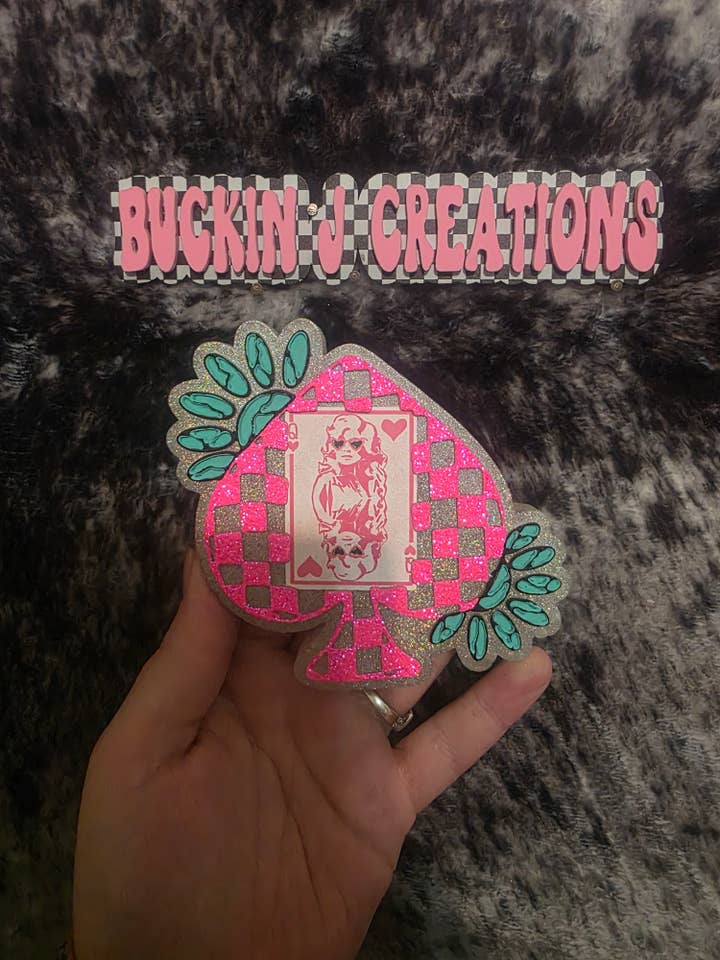 Playing Card Checkered Spade Handmade Car Air Freshener for wholesale by Buckin J Creations