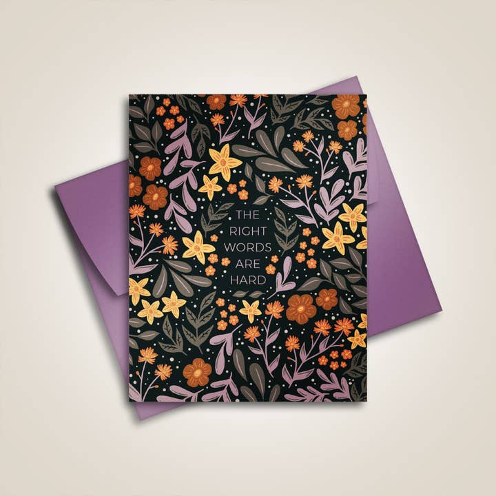Les bons mots sont difficiles - Carte de vœux pour la vente par The Fabled Creative Co.