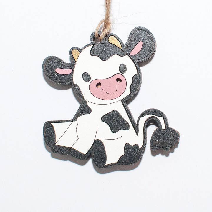 The Little Ornament Shop - Wholesale Ornament - Cow Christmas Ornament