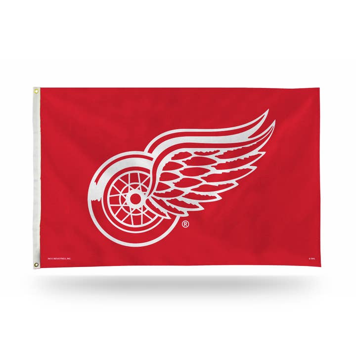 NHL Hockey Detroit Red Wings Red 3' x 5' Banner Flag for wholesale by Rico Industries