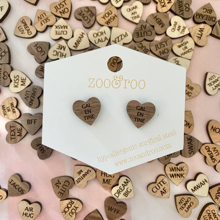 zoo&roo - Wholesale Jewelry Set - Set of 36 Conversation Heart Studs | Valentines Day earrings3