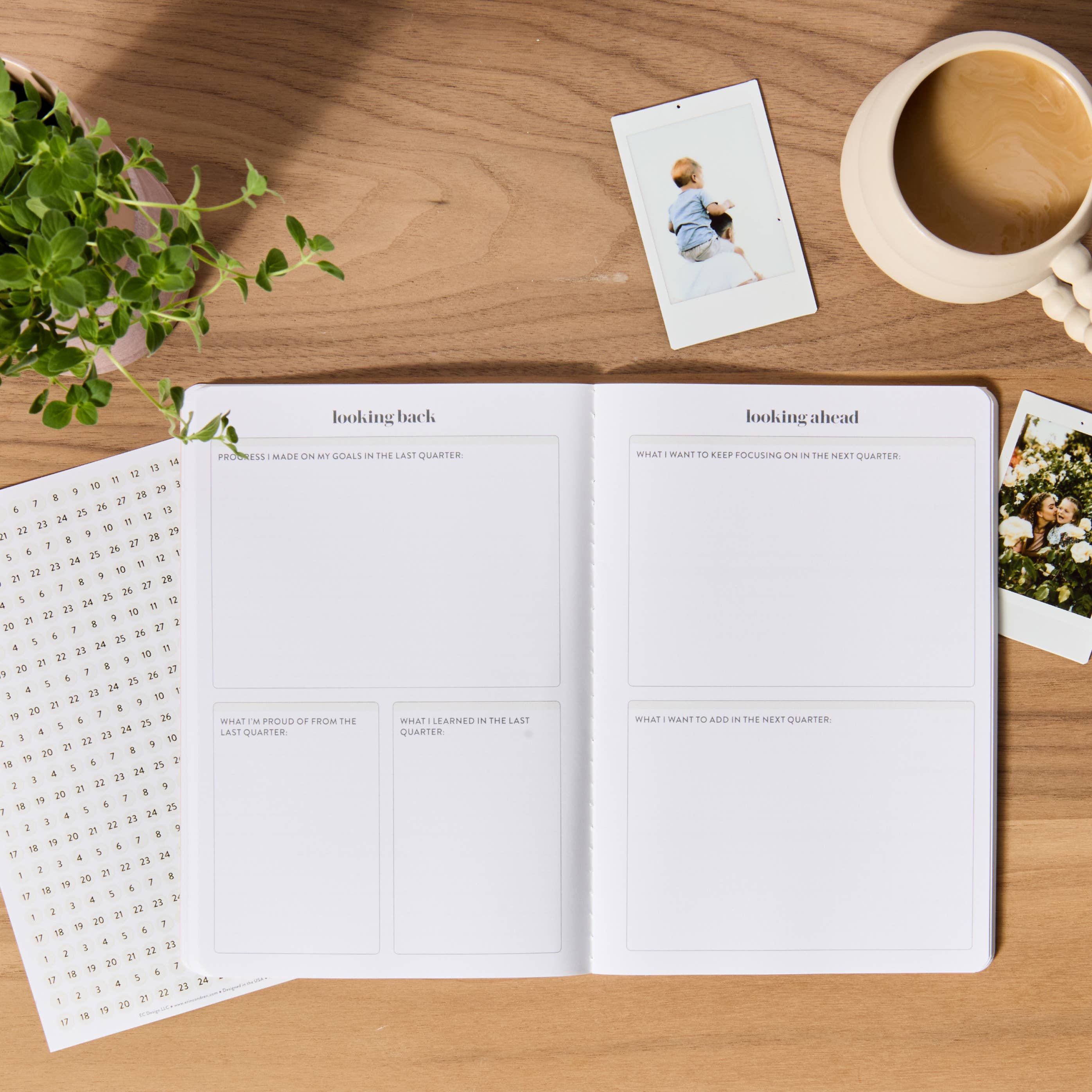 Erin Condren Design - Vente Journal intime - Agenda Petite Année en Aperçu - Forme d'Onde4