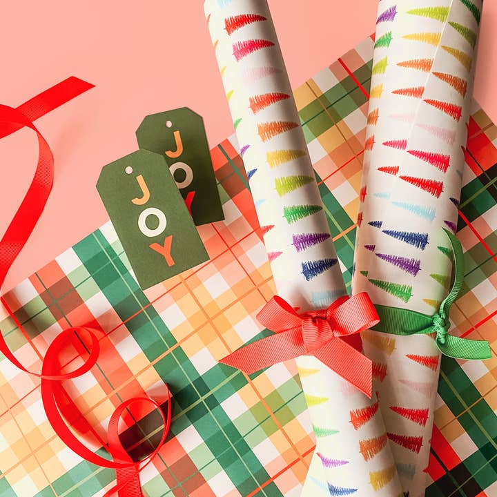 Dahlia Press - Wholesale Wrapping Paper Roll - Holiday Plaid - Gift Wrap (Rolls)