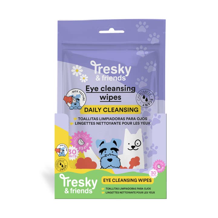 Aquarius Cosmetic SLU - Wholesale Pet Toy Set - Cat/Dog - TRESKY & FRIENDS EYE CLEANSING WIPES 30u2