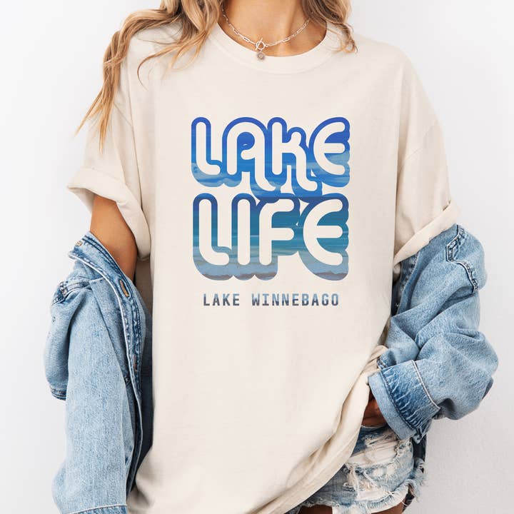 Miche Custom - Wholesale Screen Printed T-Shirt - Women's - Lake Life Custom Shirt, Comfort Colors®, Personalized Shirt0