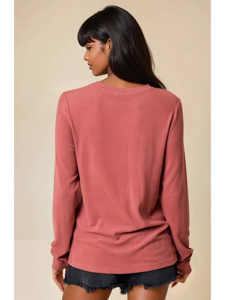 Doe and Rae - Wholesale Knit Top - Women's - ROUND NECK SOFT KNIT TOP - 43356T13