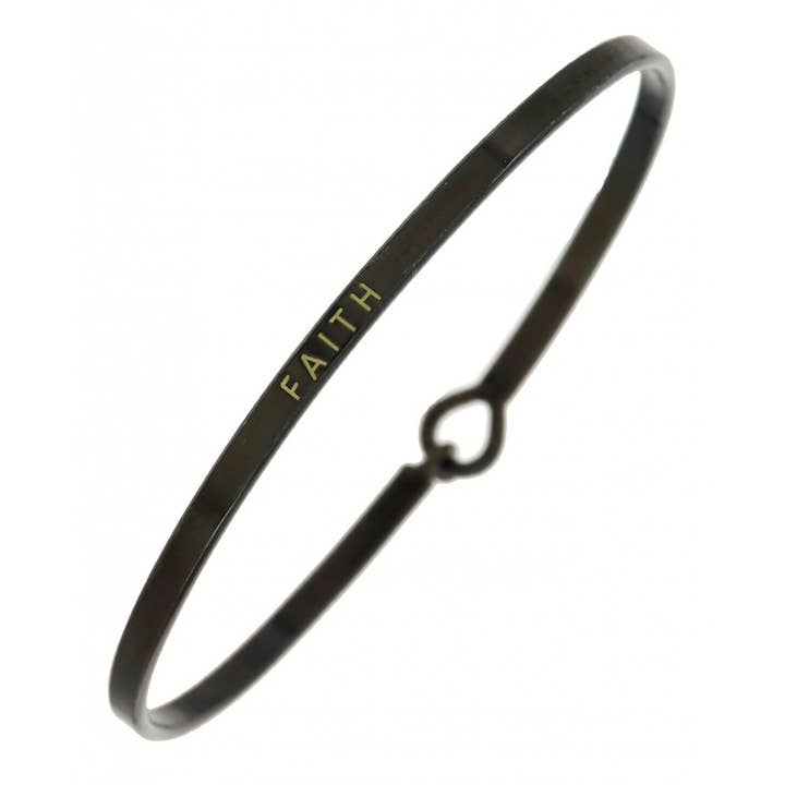 0011 PREMIERE - Wholesale Bangle Bracelet - FR2674 FAITH_3mm Inspired Message Engraved Bangle5