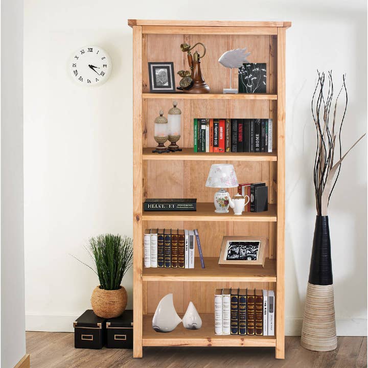 Greener Valley Trading - Wholesale Bookcase - Arise-Sun Solid Wood Tall Bookshelf1