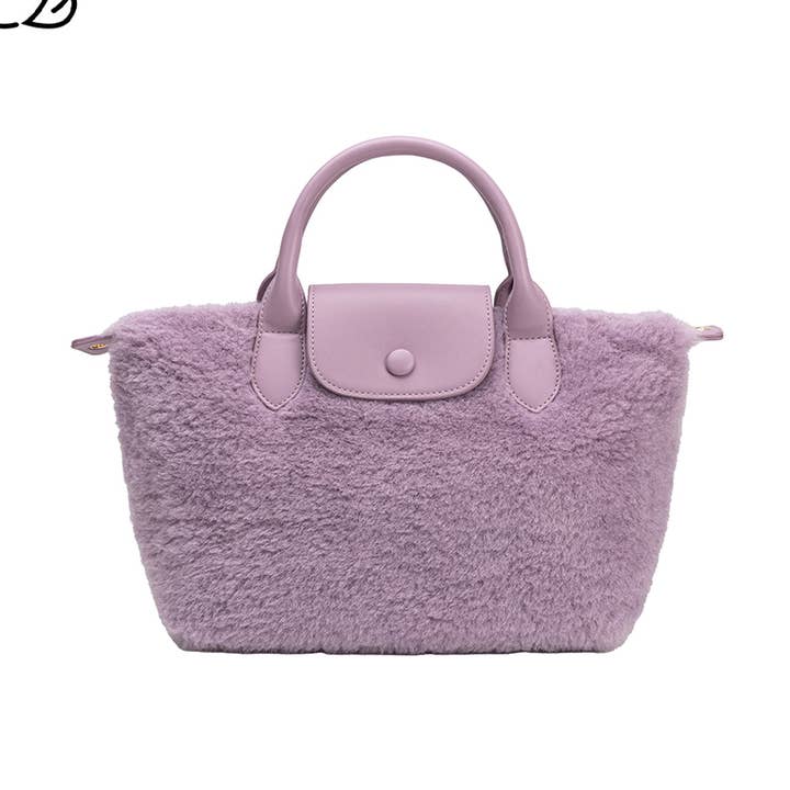 Winnie Lavender Sherpa Henkeltasche für den Großhandel von Melie Bianco