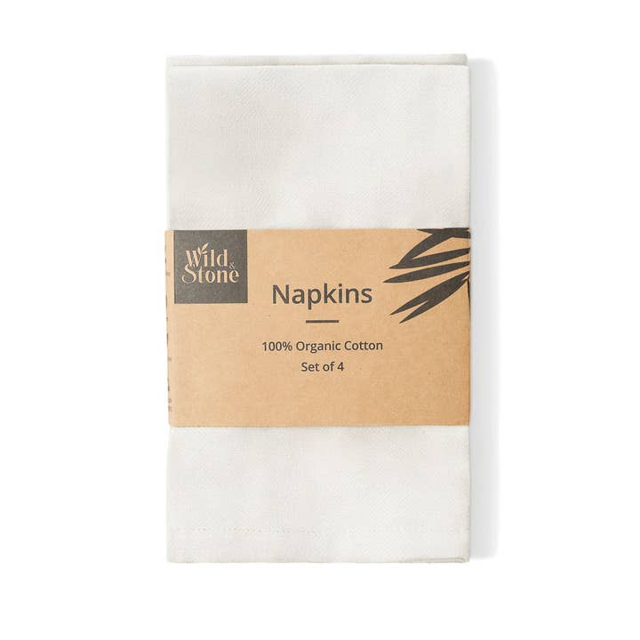 Wild and Stone - Wholesale Dinner & Cloth Napkin - Organic Cotton Napkins - Set of 4