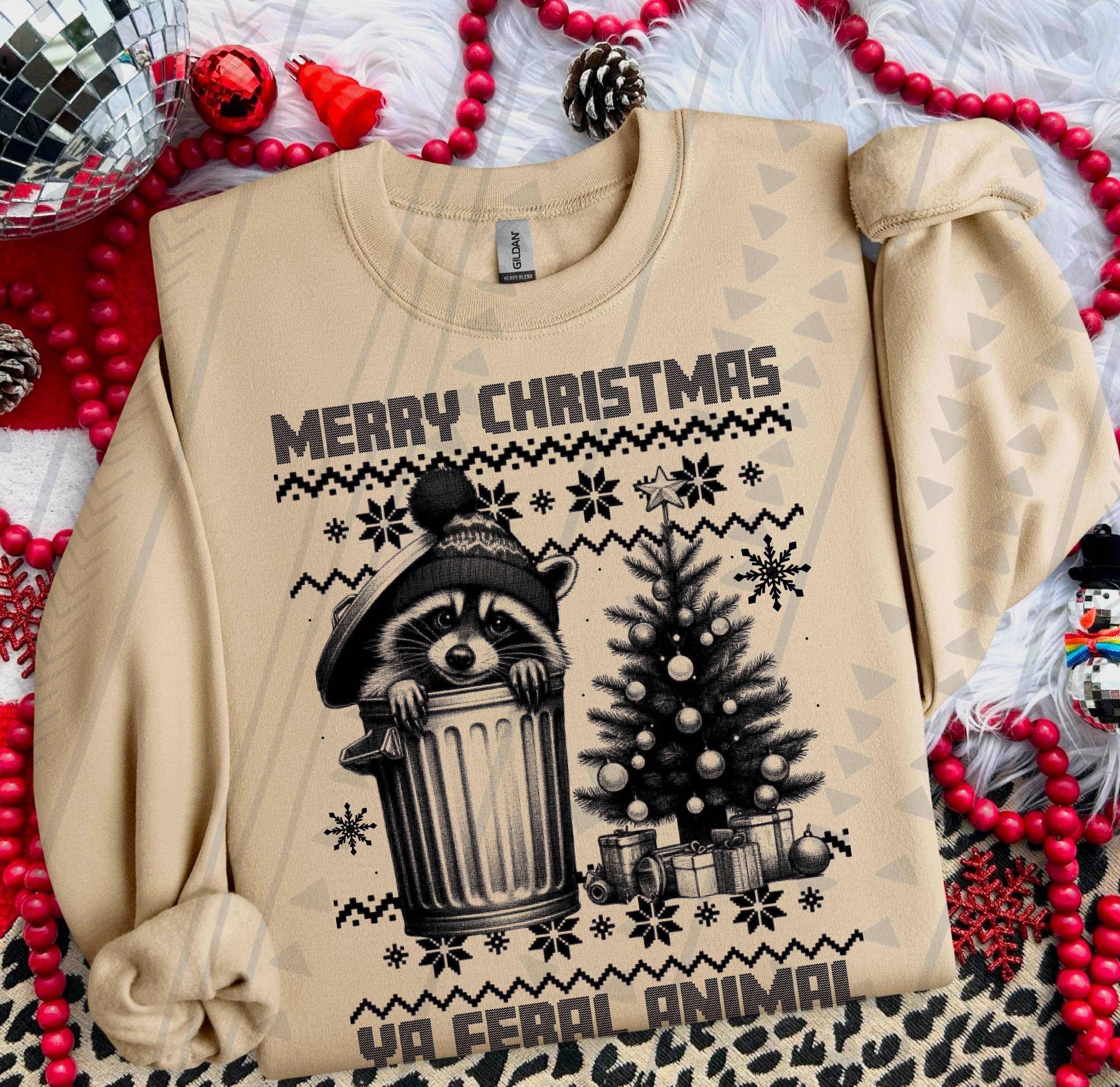 Sweet and Sassy Tees - Vente Transfert pour sublimation - Joyeux Noël, Feral Animal DTF ou Sublimation Transferts0