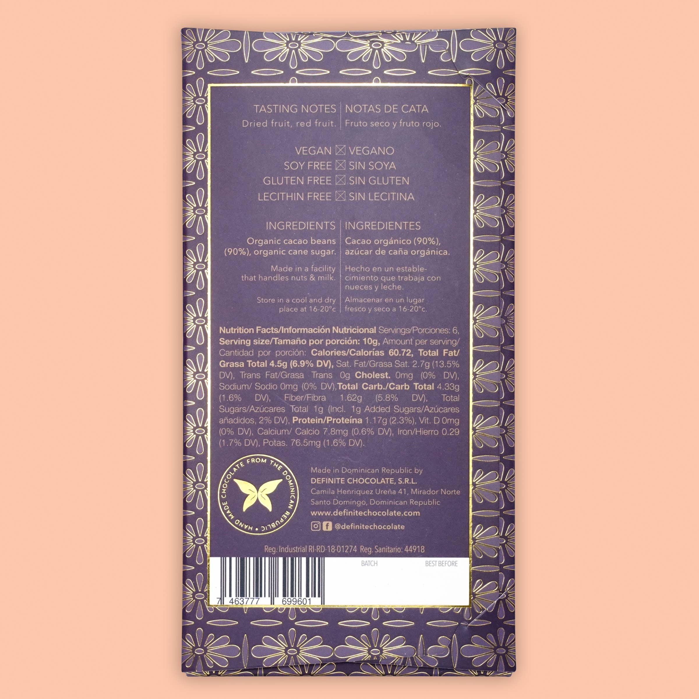 Bar & Cocoa Chocolate - Wholesale Chocolate Bar - Definite Dark Chocolate Bar Mallano 90% (Single Origin)1