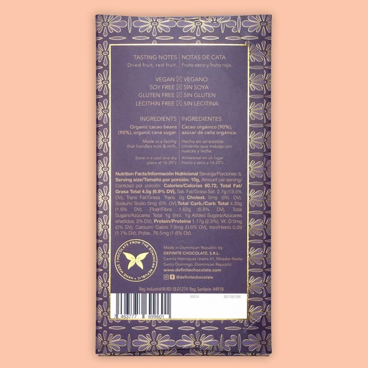 Bar & Cocoa Chocolate - Wholesale Chocolate Bar - Definite Dark Chocolate Bar Mallano 90% (Single Origin)1